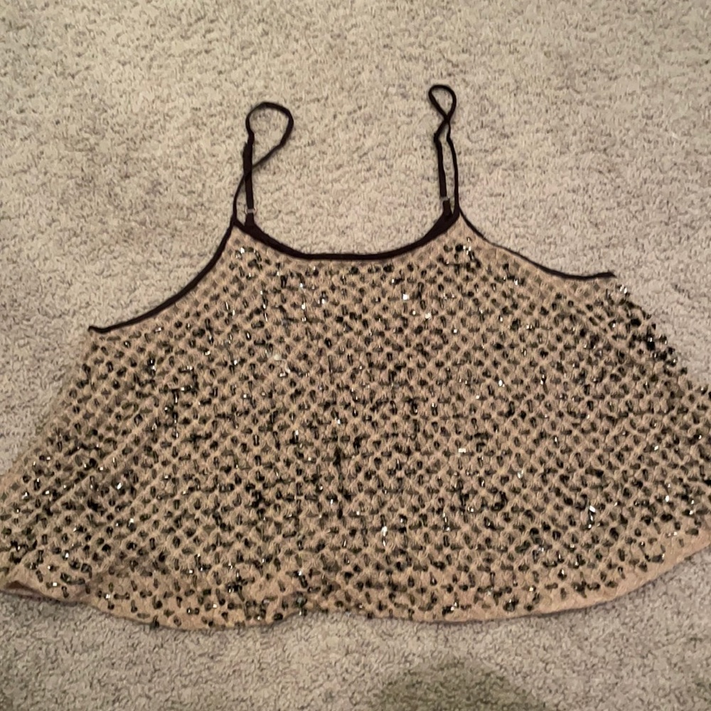Sparkly, flowy top